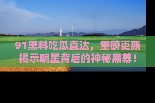 91黑料吃瓜直达，重磅更新揭示明星背后的神秘黑幕！
