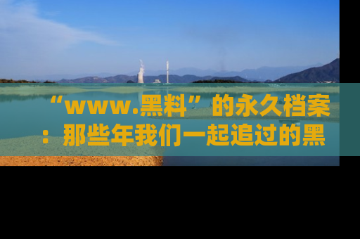 “www.黑料”的永久档案:那些年我们一起追过的黑料真相