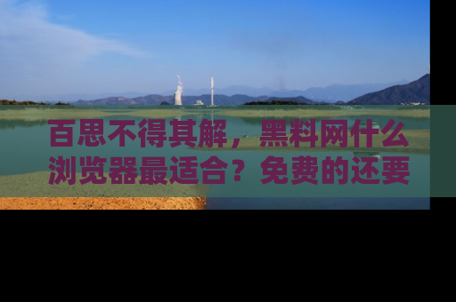 百思不得其解，黑料网什么浏览器最适合？免费的还要能吃瓜太难了！