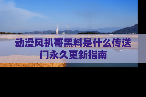 动漫风扒哥黑料是什么传送门永久更新指南
