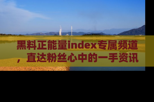 黑料正能量index专属频道，直达粉丝心中的一手资讯！