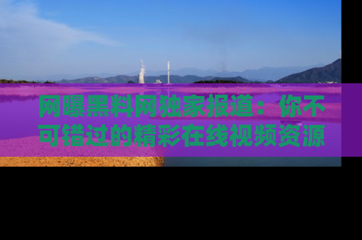 网曝黑料网独家报道：你不可错过的精彩在线视频资源推荐！