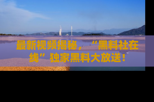 最新视频揭秘，“黑料社在线”独家黑料大放送！